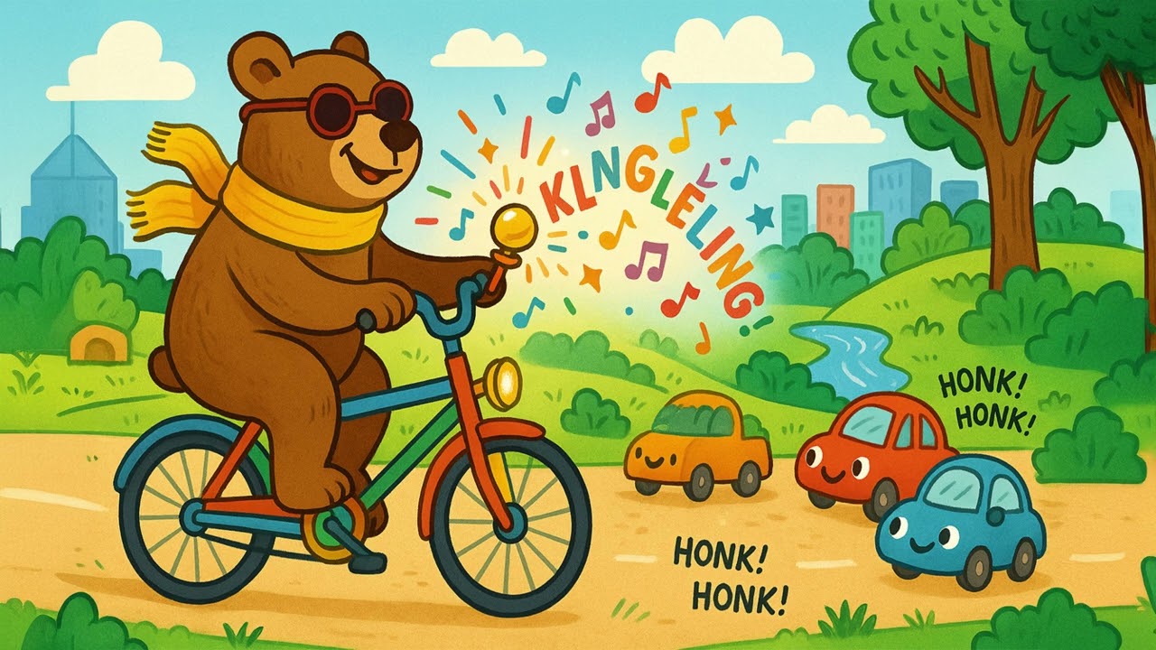 Der Bär und sein Fahrrad 🐻🚲 | Fröhliches Kinderlied mit Ukulele & Mitmach-Refrain | Lieder-Zwerg
