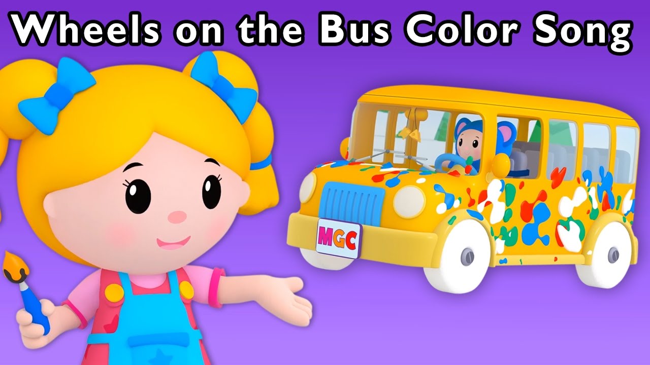Messy Color Adventure | Wheels on the Bus Color Song + More | Mother Goose Club Phonics Songs