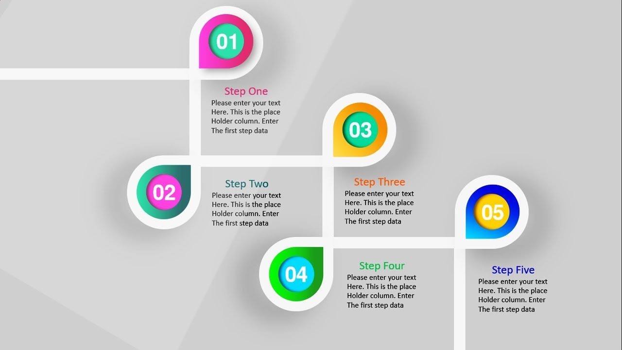 5 Steps Infographic design slide in PowerPoint