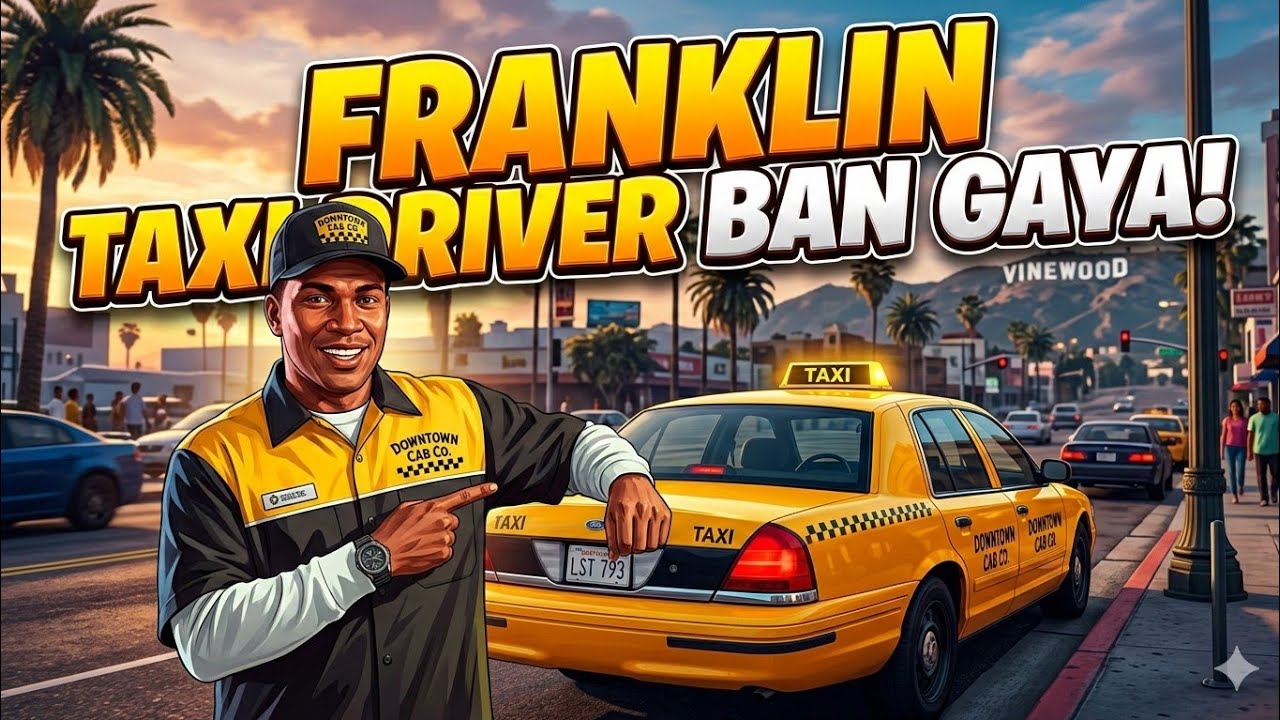 GTA 5: Franklin's New Job as a Taxi Driver! 😂 (Full Gameplay)