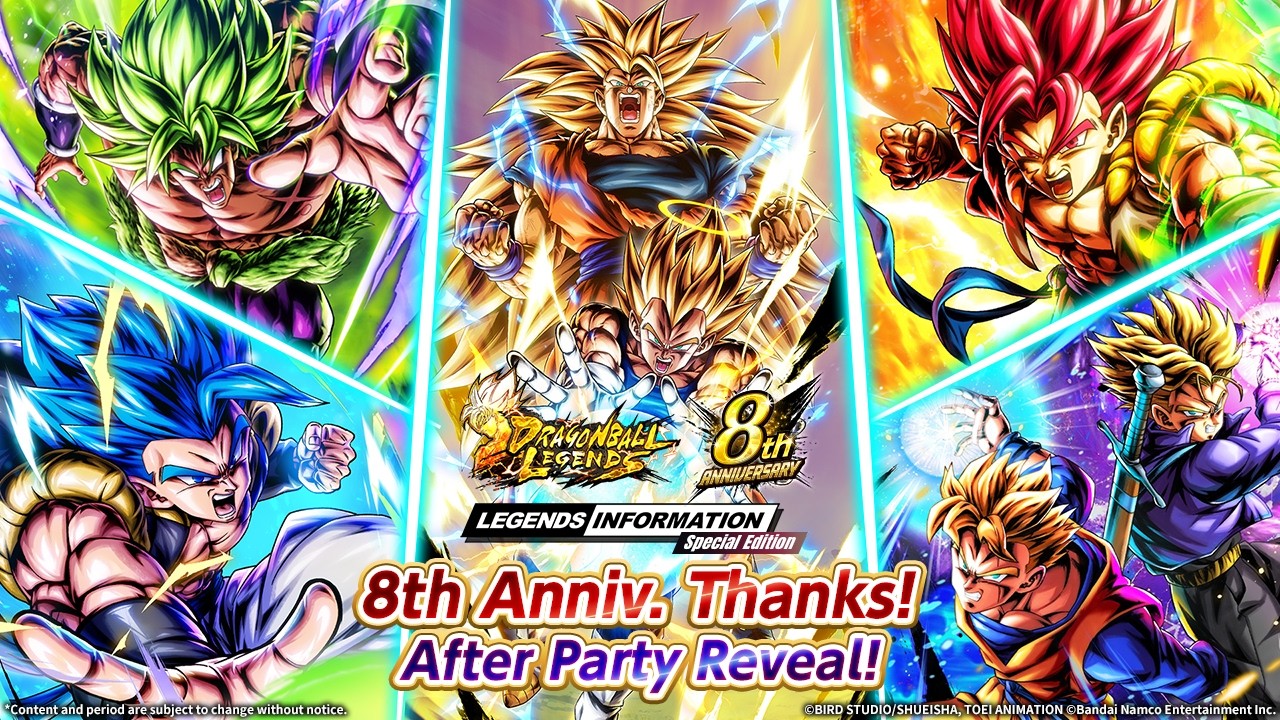 【DRAGON BALL LEGENDS】 LEGENDS INFORMATION Special Edition | 8th Anniv. Thanks! After Party Reveal!