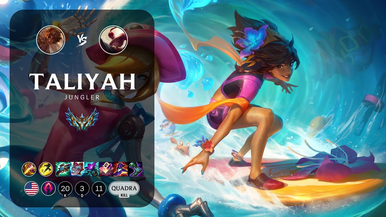 Taliyah Jungle vs Lee Sin - NA Challenger Patch 14.8
