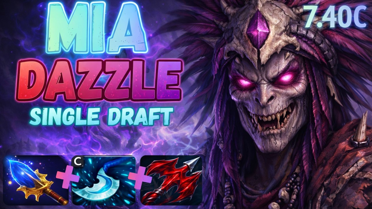 ДАЗЛ МІД SINGLE DRAFT 7.40C🔥| ВІДМИВАЄМО ЛП З ДРУЗЯМИ😂| DAZZLE Mid 7.40c dota2❤️|@ssooll228 👍