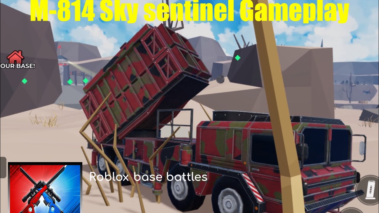 Roblox Base Battles:M-814 Sky sentinel (skywatch) gameplay! 🌌 🚀 ✈️