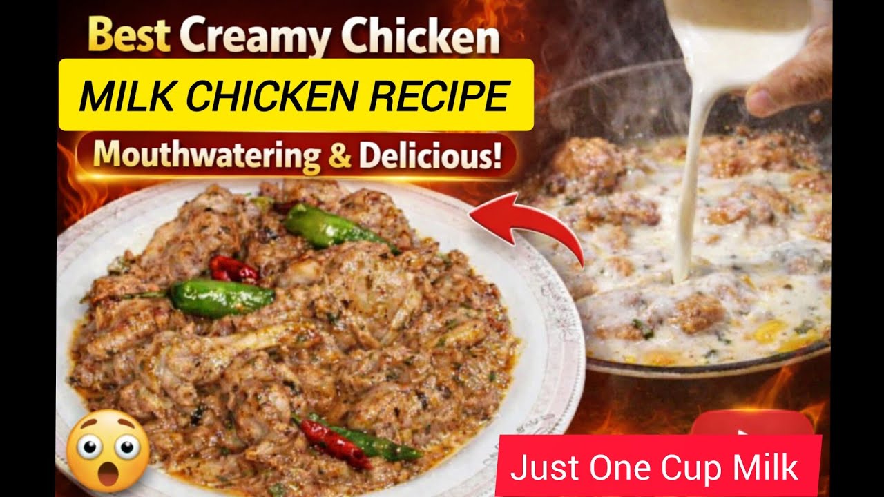 Secret Milk Creamy Chicken Recipe | Easy Ramadan Iftar & Sehri Special | No Cream Needed!