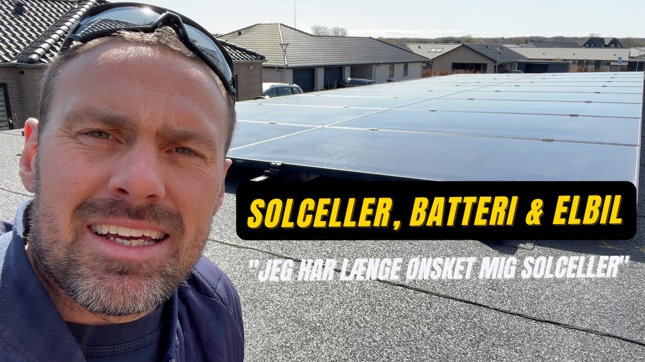 Jeg har længe ønsket mig solceller // Se vores opsætning af solceller, batteri og elbilsladestander!