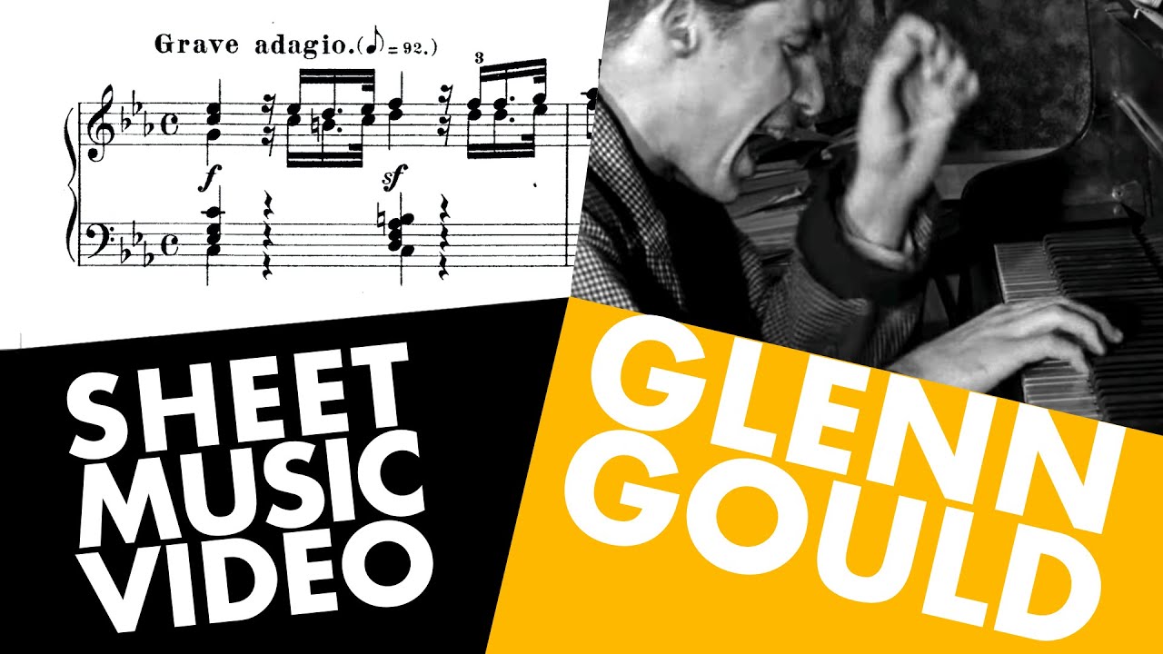 Genius Glenn Gould plays Bach (Sheet Music and Original Video)