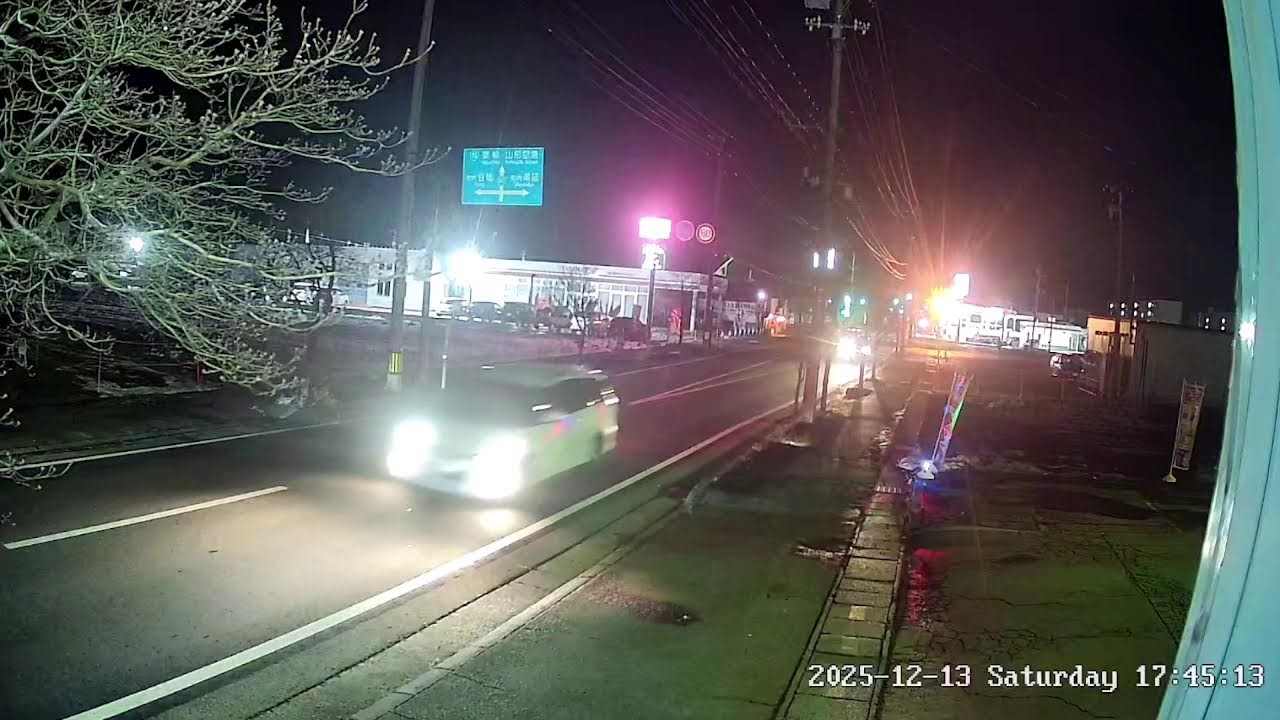 山形県西村山郡河北町谷地月山堂県道282号線ライブカメラ Yamagata Nsimuragun Live Camera.world.cam