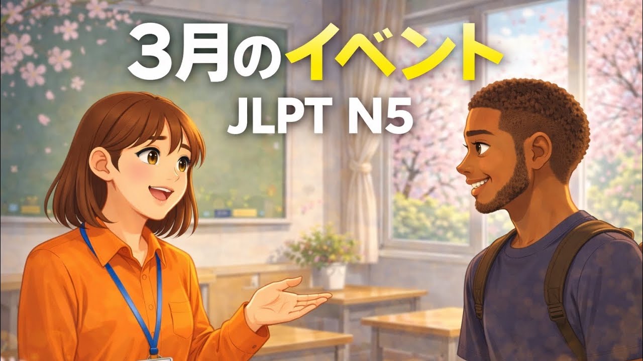 【JLPT N5】March Events in Japan 🌸 Hinamatsuri, White Day & Graduation | Easy Listening Practice