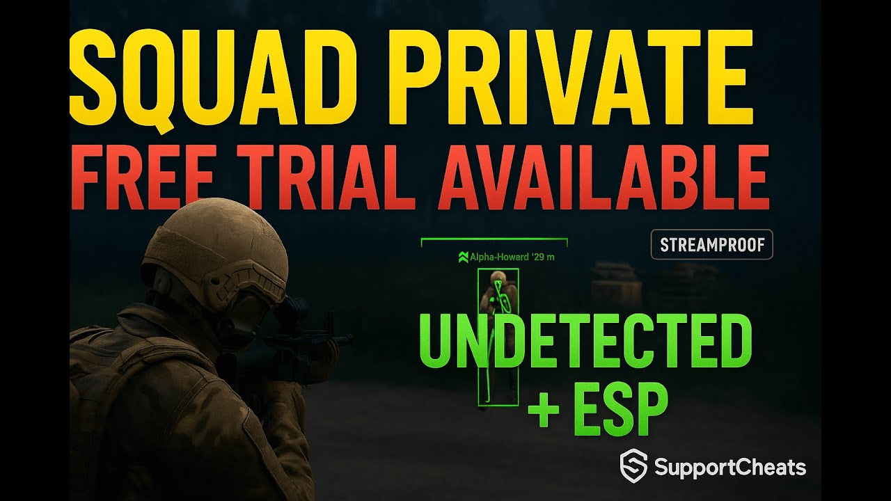 SQUAD PRIVATE CHEAT 🔥 FREE TRIAL AVAILABLE! | Undetected ESP + Aimbot | StreamProof 2025
