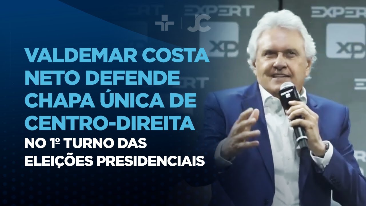 Valdemar Costa Neto defende chapa única de centro-direita no 1º turno das eleições presidenciais