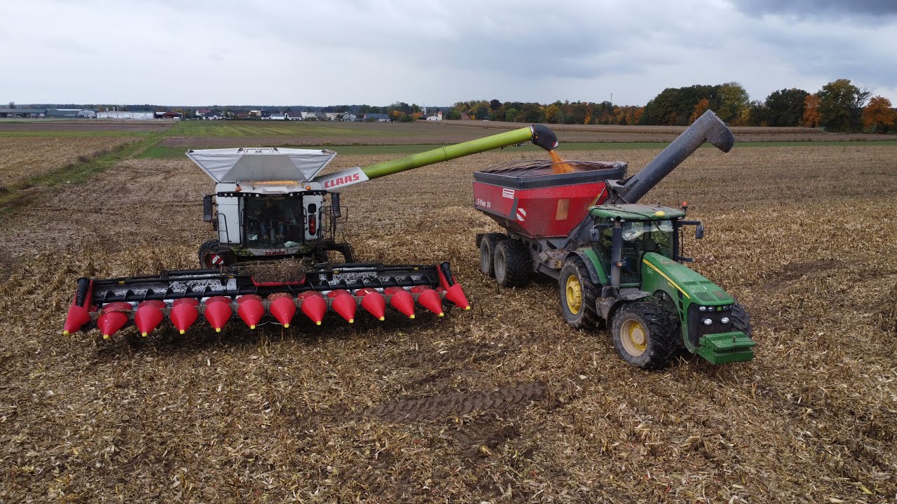 KOSZENIE KUKURYDZY NA WIELKĄ SKALĘ 2023 ✔ CLAAS LEXION 8800TT 2x 760TT 3x JOHN DEERE 🔥🌾 AD Agro