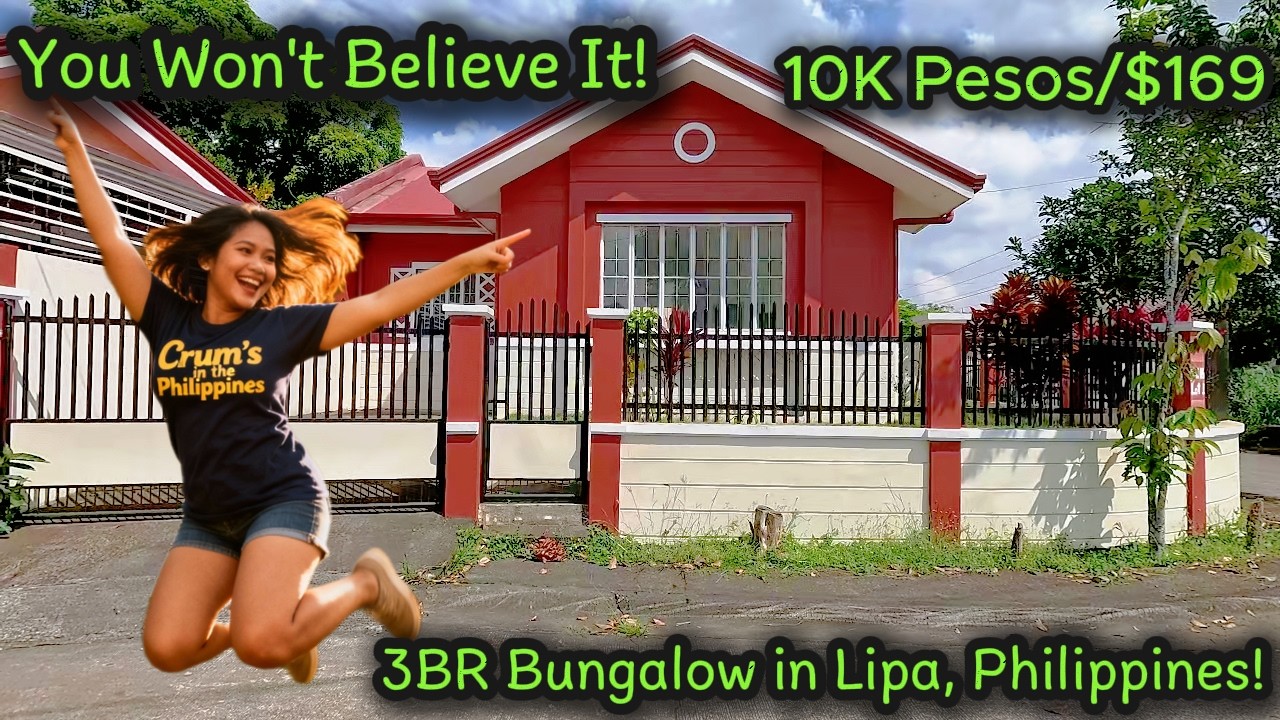 You Won't Believe it!  10K Pesos/$169  3BR Bungalow in Lipa, Philippines!