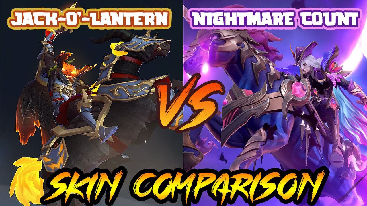 Leomord - Nightmare Count epic skin V.S. Jack-O'-Lantern special skin - MLBB - Skin Comparison