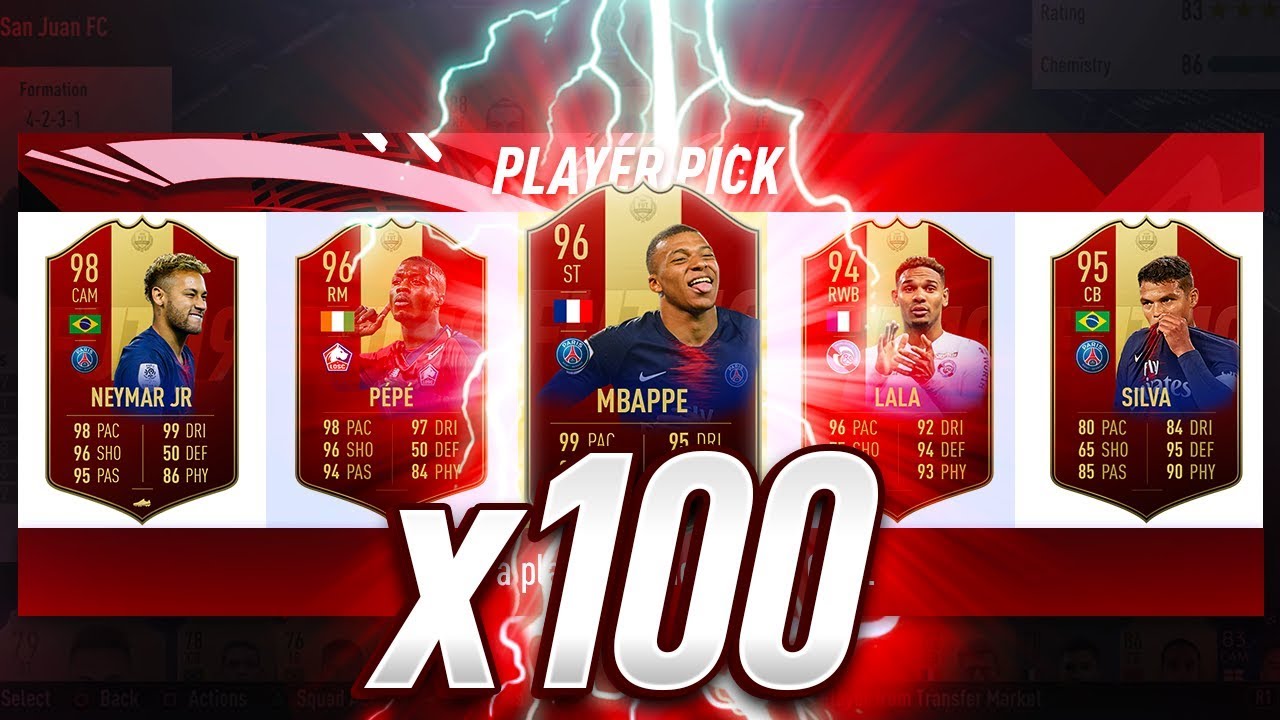 100+ RED LIGUE 1 TOTS PLAYER PICKS PACKS! FIFA 19 Ultimate Team