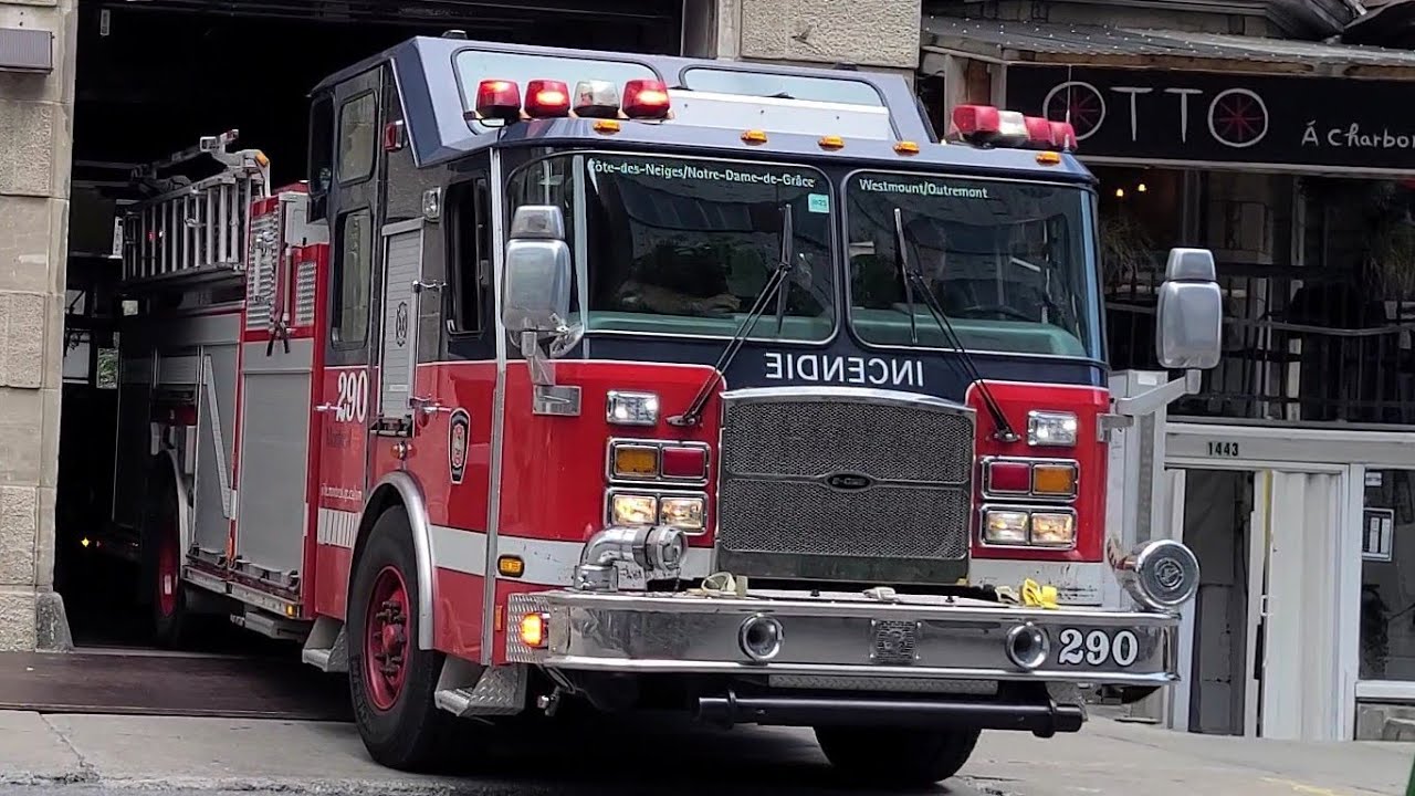 🚒 Montreal: Spare pumper fire truck 290 responding from Station 10 in Montreal