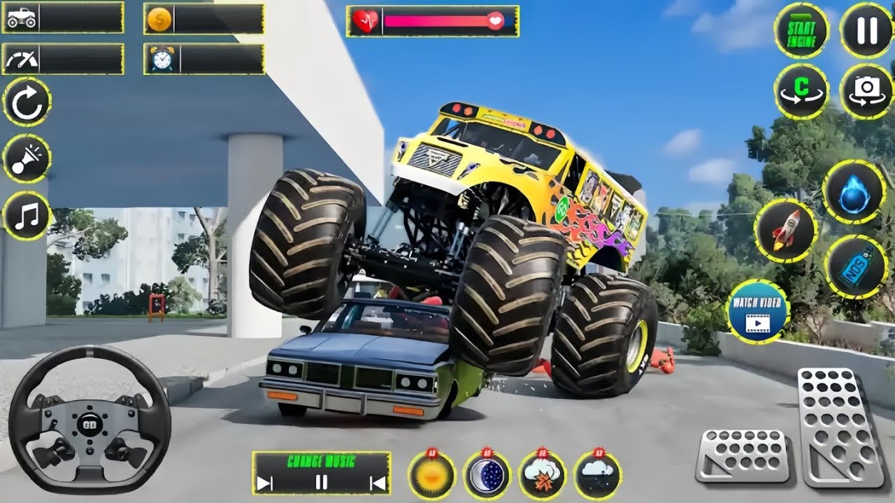 Monster Truck Stunts Racing 3D | Mega Ramp Truck Challenge Gameplay