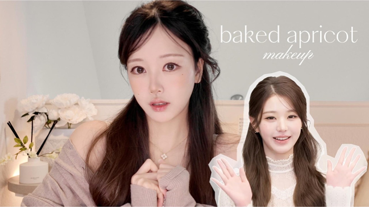 Baked Apricot Makeup | Wonyoung inspired ⋆˙⟡ low saturation + warm tones