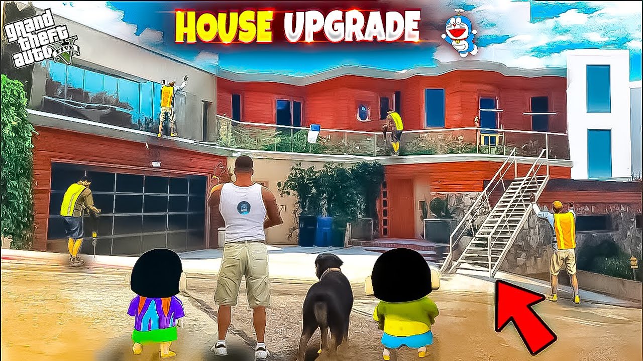 GTA 5 : Franklin Shinchan & Doraemon Ultimate New Luxury House Upgrade GTA 5 !