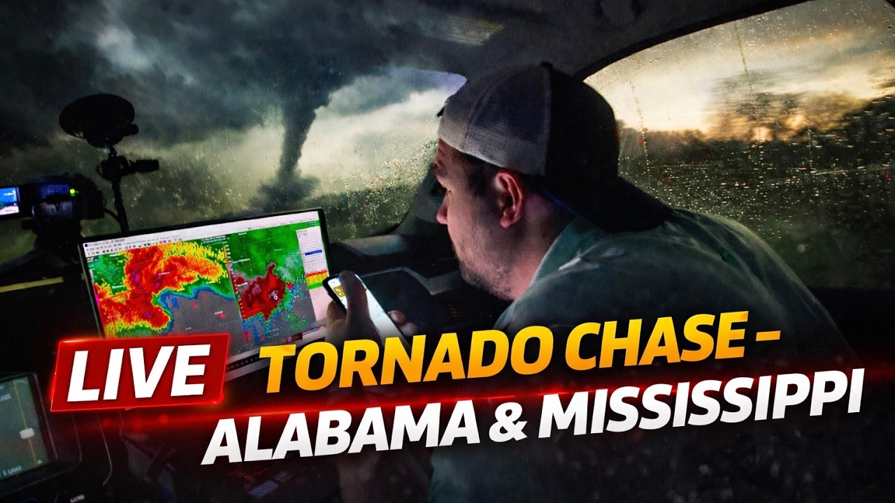🔴LIVE CHASING--Severe Threat Across Mississippi and Alabama
