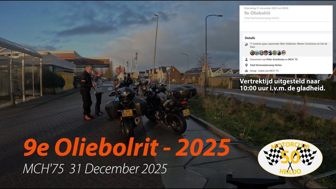 De 9e Oliebolrit op 31 december 2025  van Motorclub Heiloo