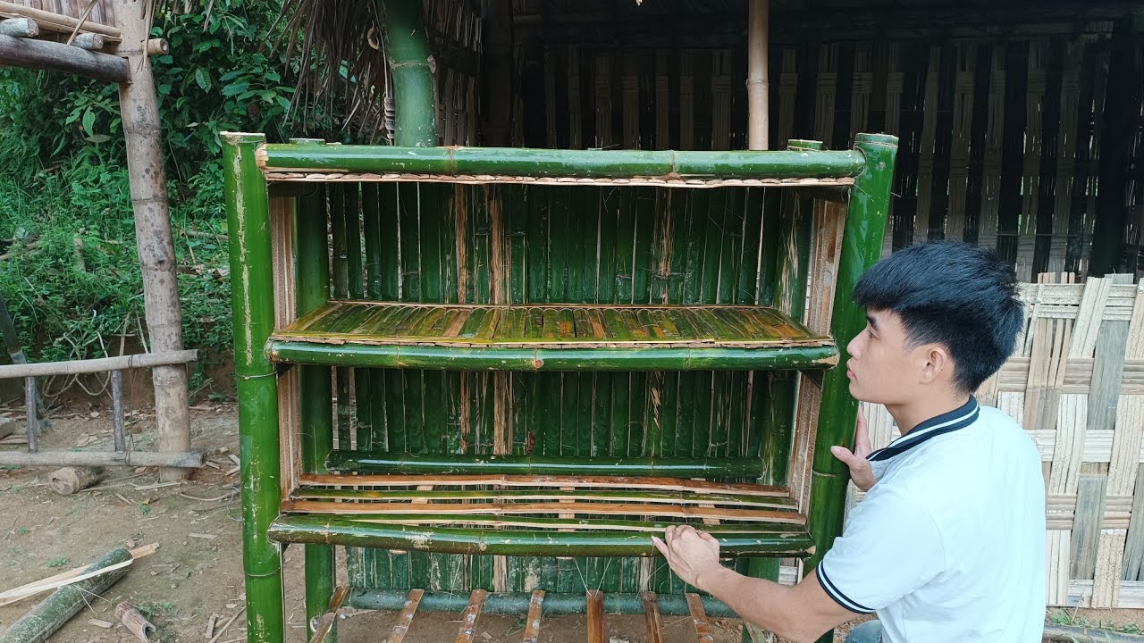 2 days to complete kitchen cabinets | Make kitchen cabinets from bamboo @thinewlife