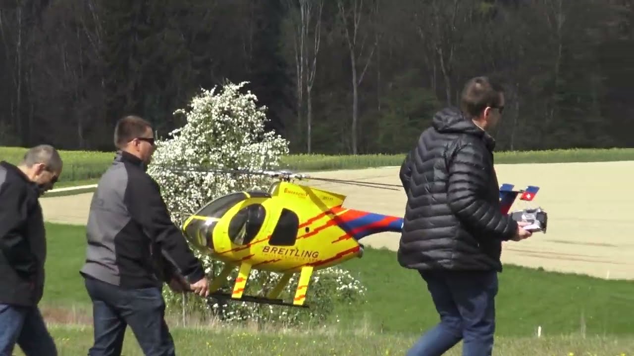 Cool Color scheme Hughes 500 Breitling RC Turbine Scale Model Helicopter
