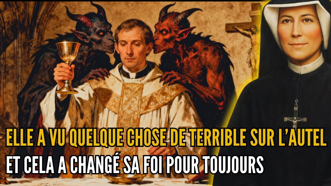 Sainte Faustine révèle une vision terrifiante pendant la messe — et tout change sur l’Eucharistie