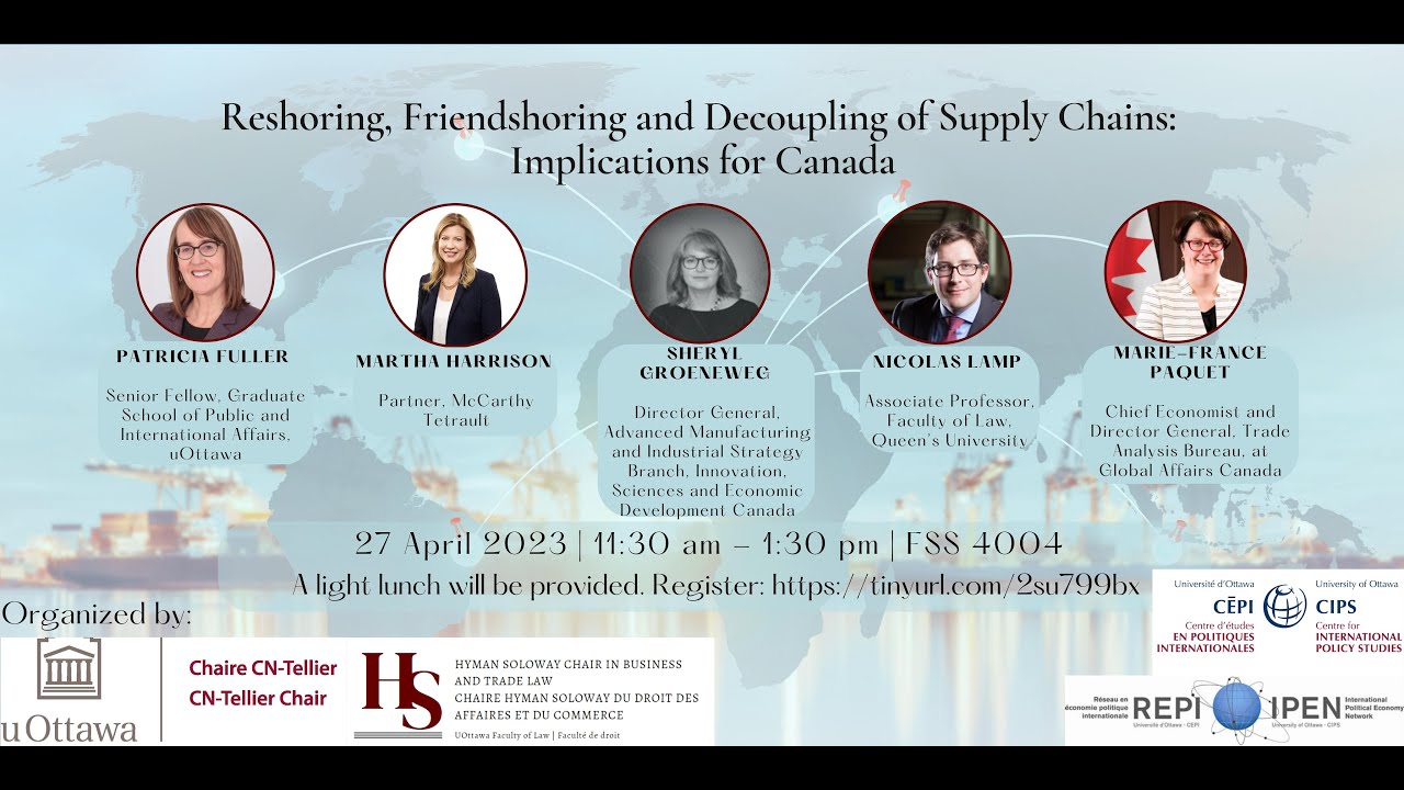 Reshoring, Friendshoring and Decoupling of Supply Chains: Implications for Canada