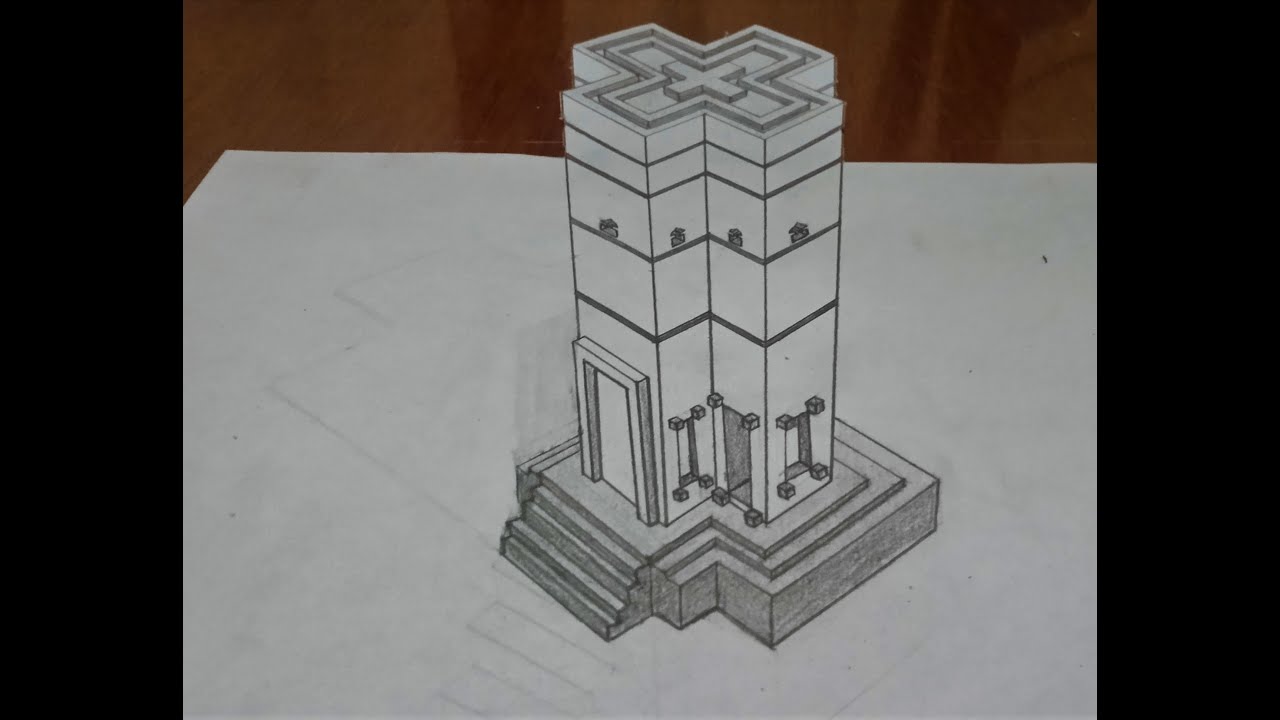 How to draw 3D drawing [ LALIBELA ]