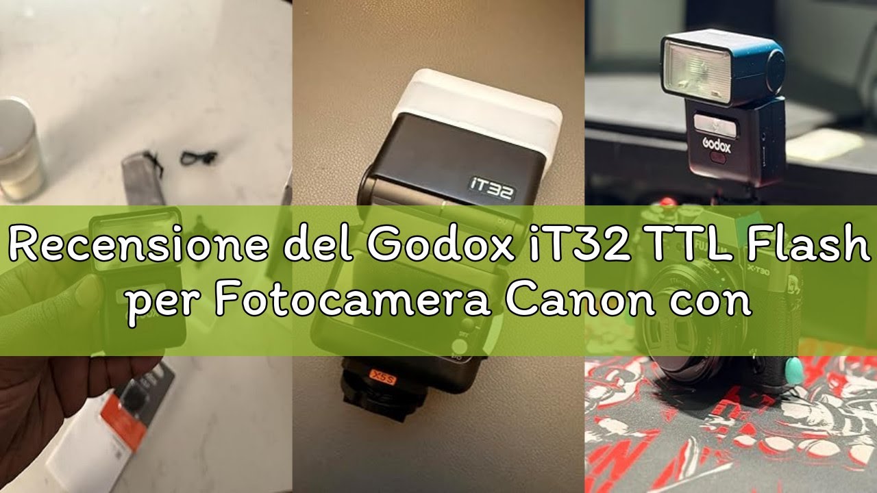 Recensione del Godox iT32 TTL Flash per Fotocamera Canon con Trigger Flash Wireless X5C, Compatibile