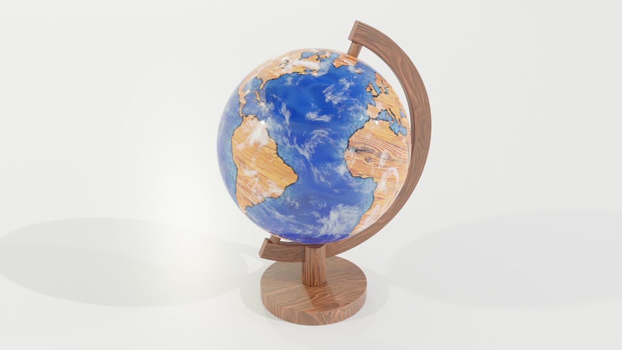 Epoxy Resin and Wood Globe