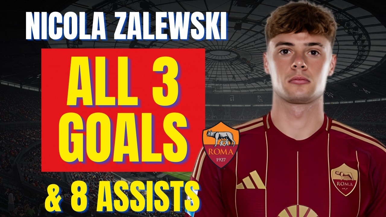 Nicola Zalewski - ALL 3 GOALS & ASSISTS FOR AS ROMA | Skills & Highlights