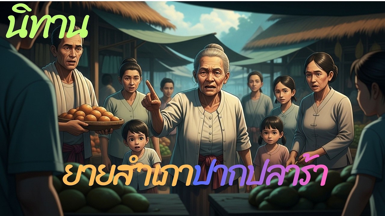 ยายสำเภาปากปลาร้า #การ์ตูน #ai   #นิทานก่อนนอน  #นิทาน #cartoon