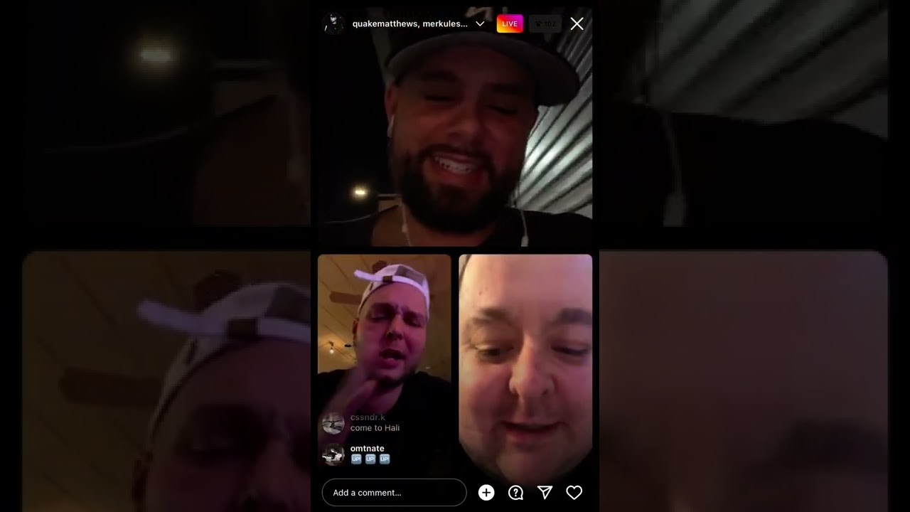 Quake Matthews and Merkules Instagram live
