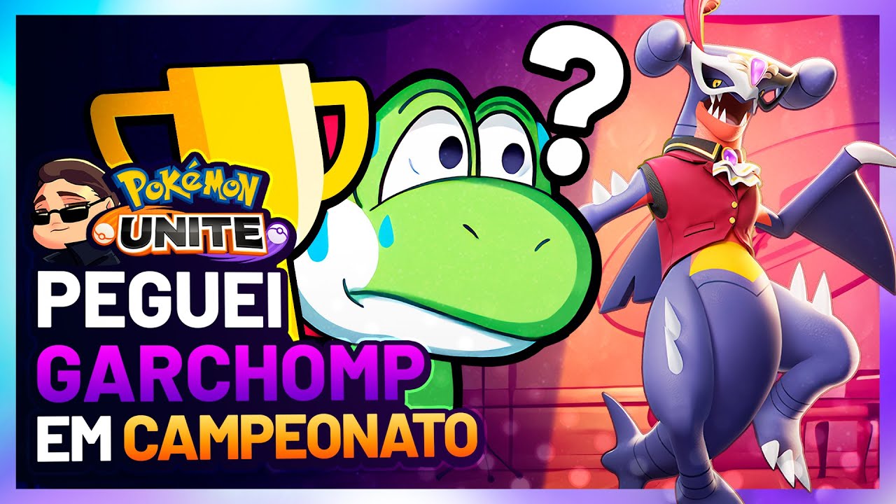 Eu Joguei De GARCHOMP JUNGLE No MAIOR Campeonato Amador do Brasil!  Pokemon Unite Garchomp Gameplay