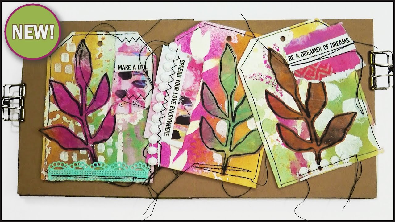 Making Collage Fodder with New Dina Wakley Media