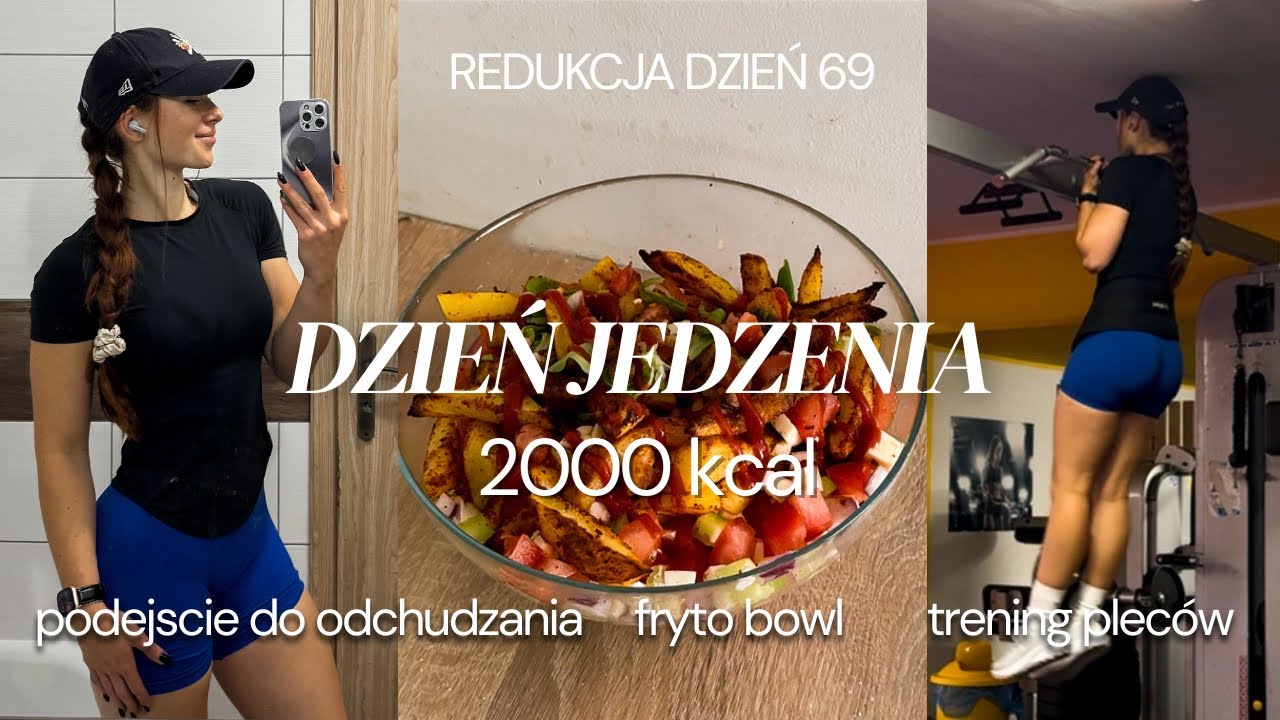 DZIEŃ JEDZENIA 2000 kcal • podejście do odchudzania • fryto bowl • progres w podciąganiu 