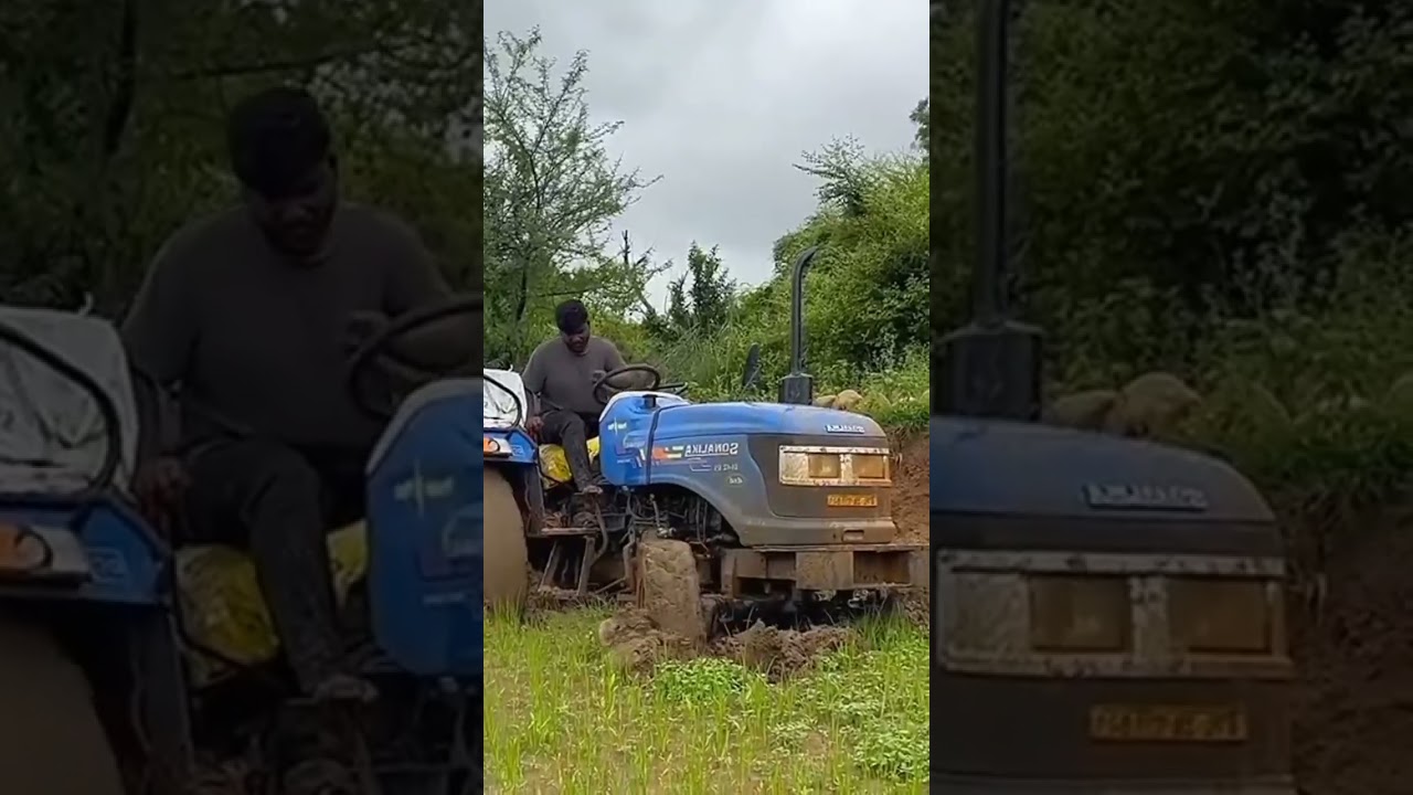 new Holland stuck on mud. #sonalikatractor #mahindra575 #johndeere #farming #stuckinmud