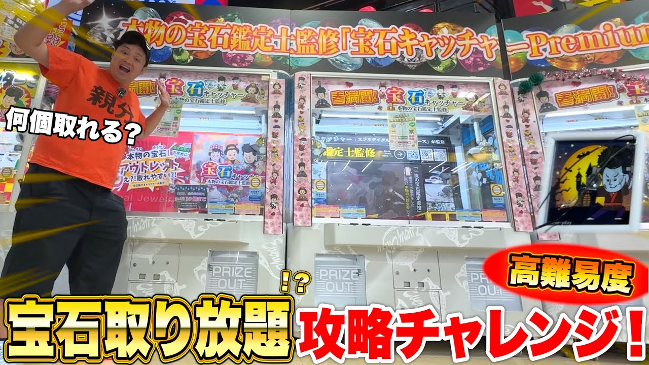 【高難度】30分間宝石キャッチャー取り放題チャレンジで億万長者目指したらまさかの結果に！？www