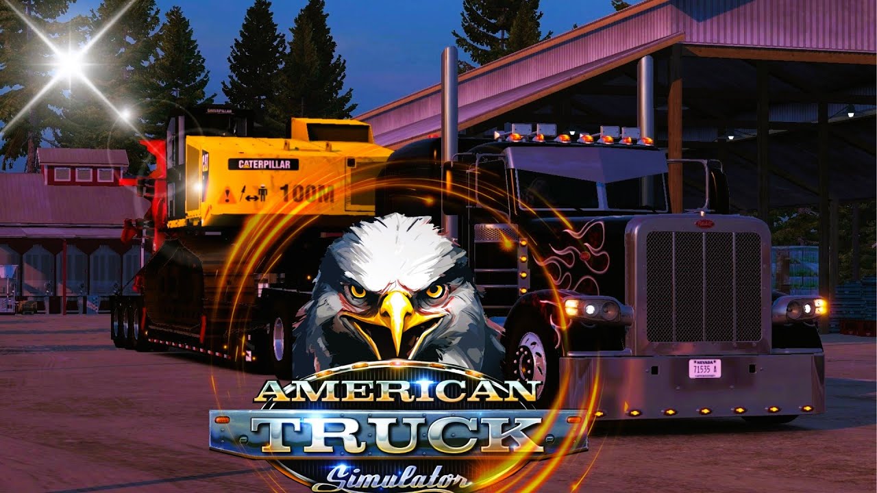 ATS. 1.49 | Peterbilt 389 - Old Caterpillar 551 Feller Buncher  - American Truck Simulator