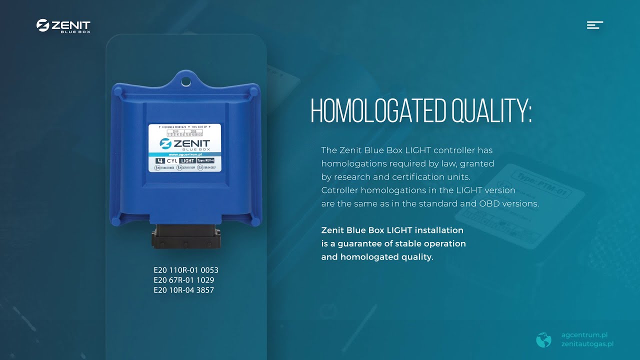 Autogas installation - good quality on a good budget | ZENIT Blue Box version LIGHT