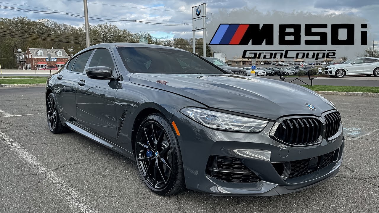 2022 BMW M850i Gran Coupe in Dravit Grey Walkaround Review + Loud Exhaust Sound Revs