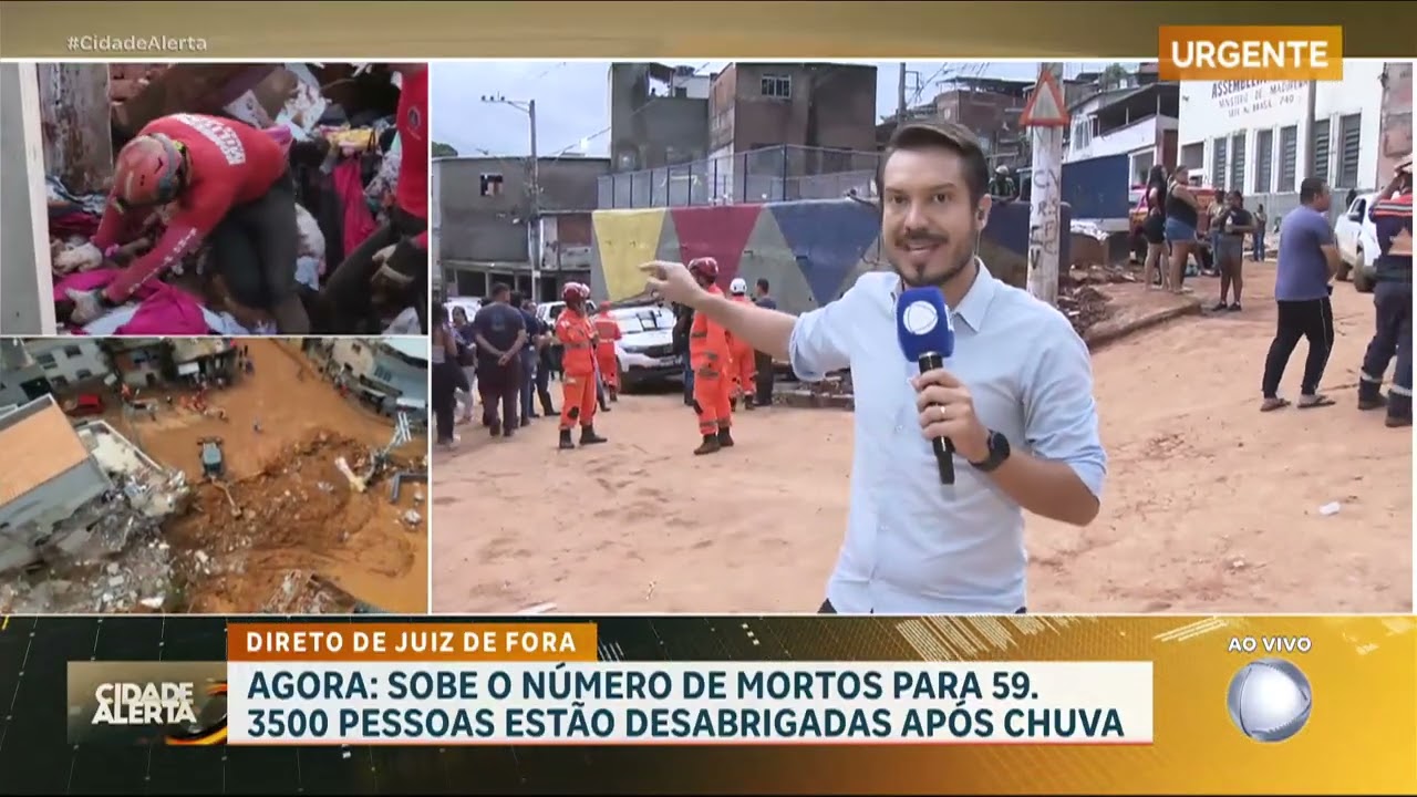 Mais um corpo é localizado sob os escombros,e número de mortos sobe para 59 em Minas Gerais