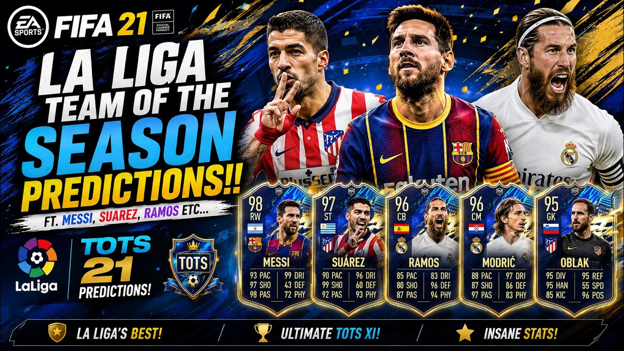 FIFA 21 | LA LIGA TEAM OF THE SEASON PREDICTIONS!! FT. MESSI, SUAREZ, RAMOS ETC... (FIFA 21 TOTS)