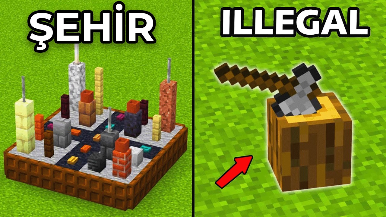 Minecraft'ta Bilmediğiniz 10 Akıl Almaz Yapı Hilesini Test Ettim !