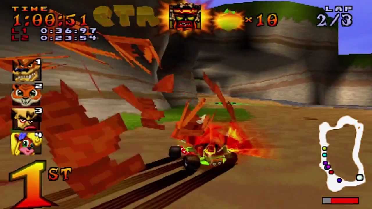 Crash Team Racing 100% Walkthrough Part 2 HD (TINY) World 1 CTR Tokens