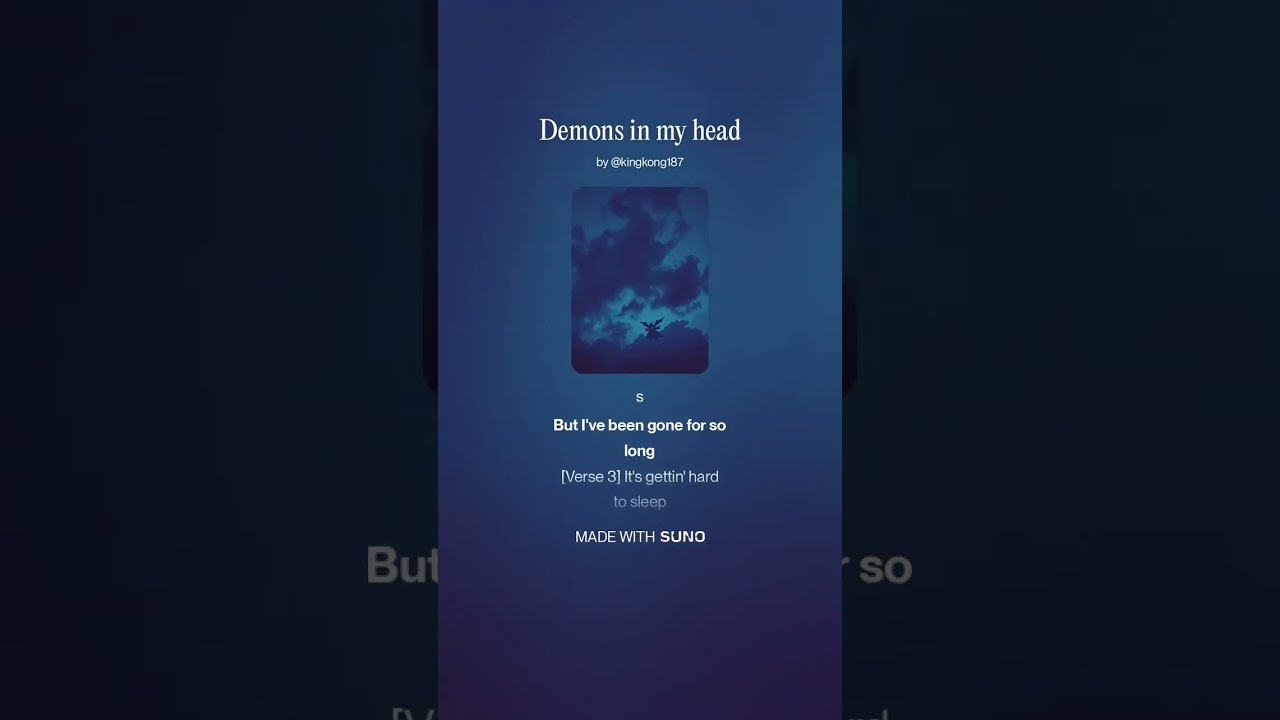 Demons in my head #DarkPop#InnerDemons#HauntingMelody#AlternativeMusic#MindStruggles#ChillingTunes
