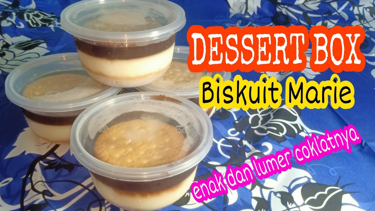 RESEP DESSERT BOX BISKUIT MARIE || ENAK DAN LUMER COKLATNYA