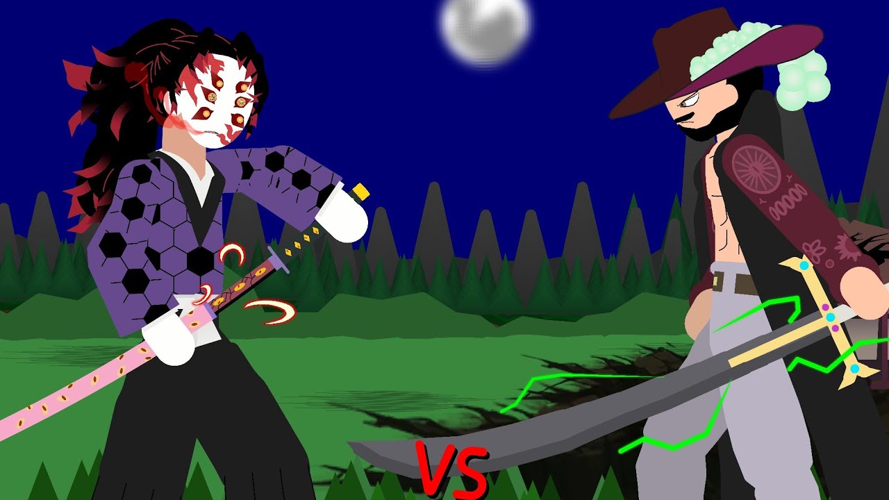 Kokushibo VS Mihawk (Demon Slayer VS One Piece) - Stick Nodes Fan Animation